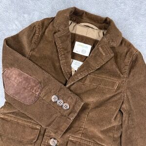 Crewcuts Corduroy Blazer Kids Boys Sz 2 Brown Elbow Patches Jacket 2-Button